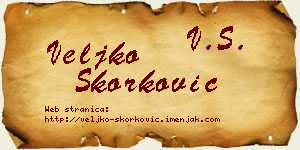 Veljko Skorković vizit kartica